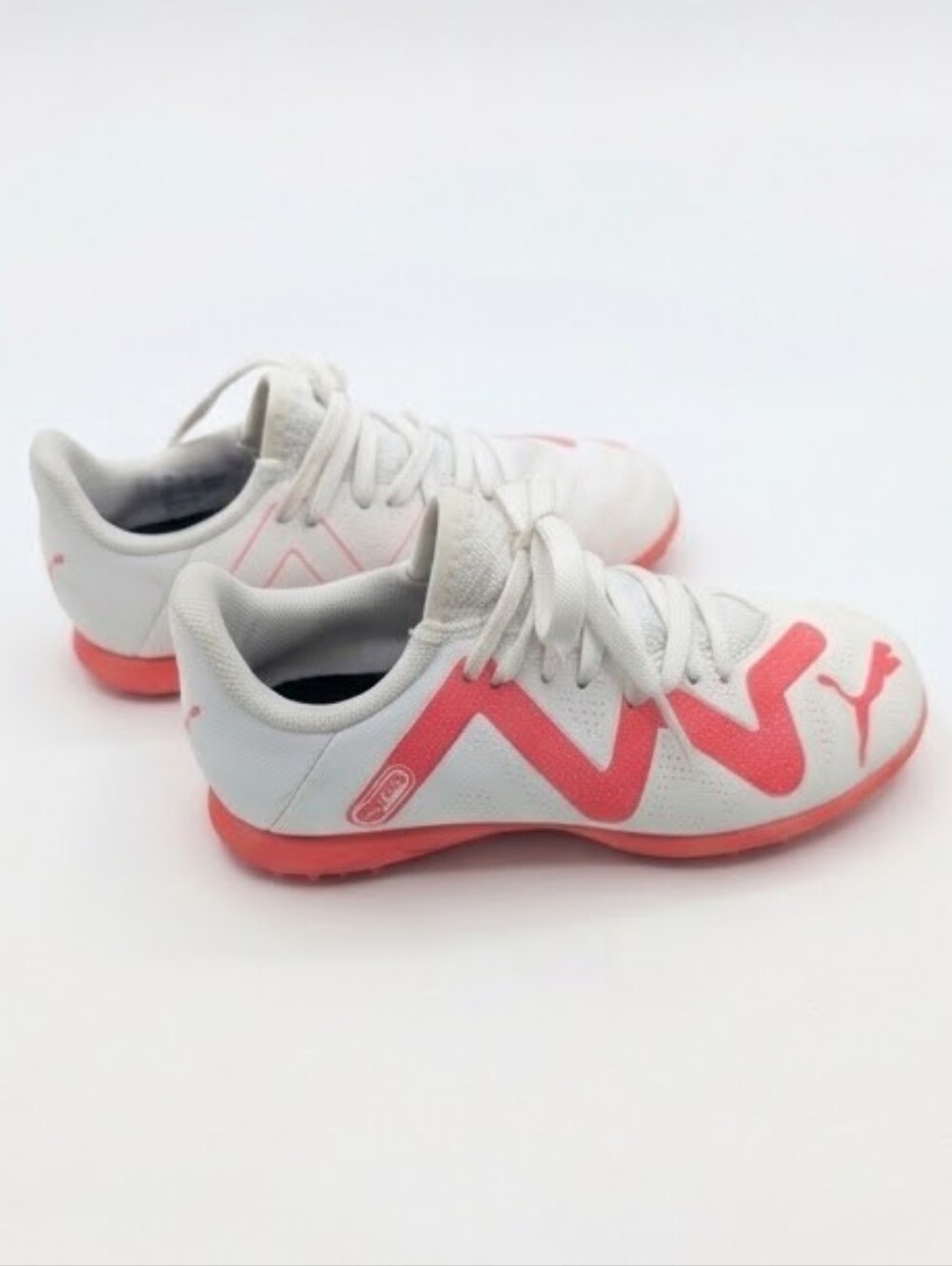 Puma White and Pink Women's Athletic Turf Shoes